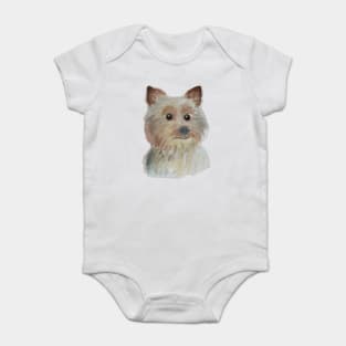 Dogs are grater than people Watercolor cute dachshund puppy Baby Bodysuit